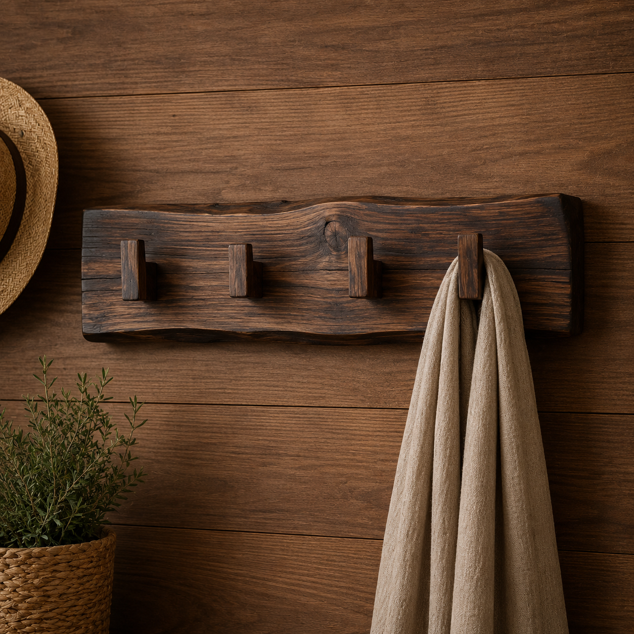 Perchero de madera Tino Krea